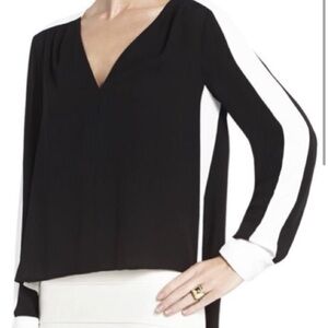 BCBGMAXAZRIA Alaine Black & White blouse